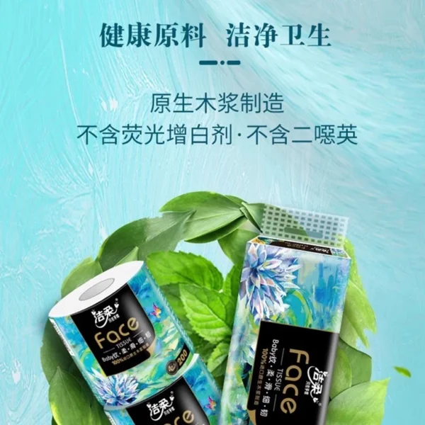 Jie Rou C&S Oil Painting Series4-ply Toilet Rolls 洁柔油画系列4层有芯卷纸 200g*10 - Image 3